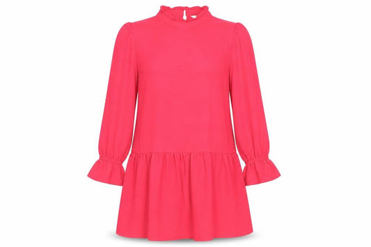 Very Womens Pink Polyester A-Line Size 10 Mock Neck Button