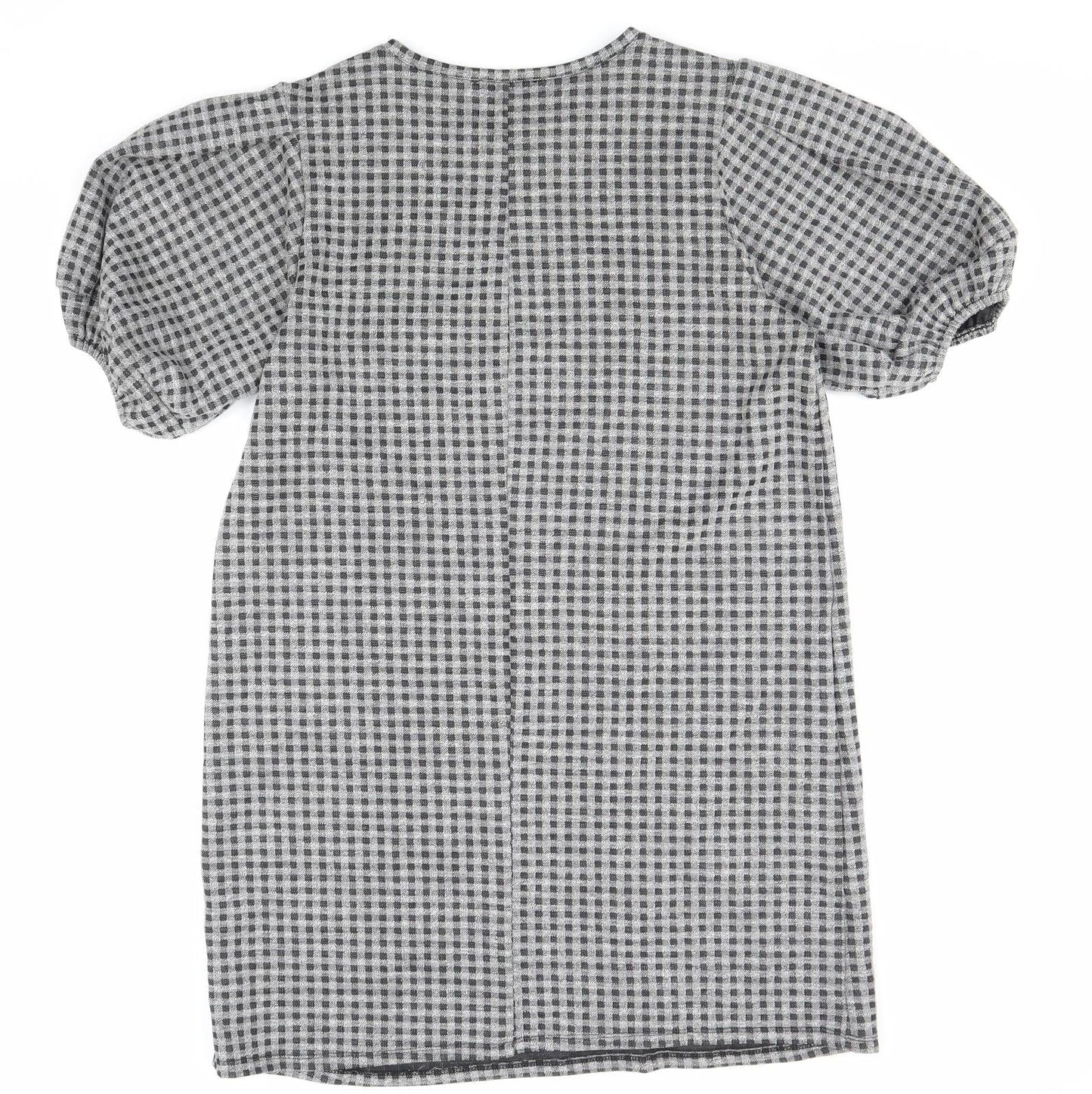 George Womens Grey Check Polyester Shift Size 14 Round Neck Pullover