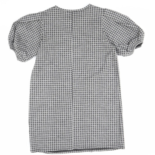 George Womens Grey Check Polyester Shift Size 14 Round Neck Pullover