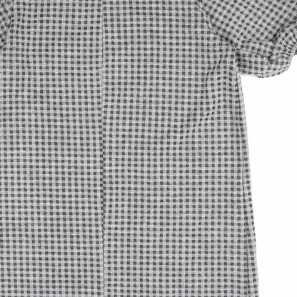 George Womens Grey Check Polyester Shift Size 14 Round Neck Pullover