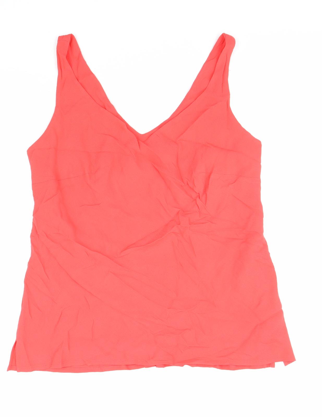 Womens UK Size 14 Stradivarius Pink Basic Tank