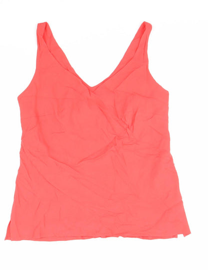 Womens UK Size 14 Stradivarius Pink Basic Tank