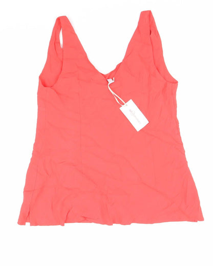 Womens UK Size 14 Stradivarius Pink Basic Tank
