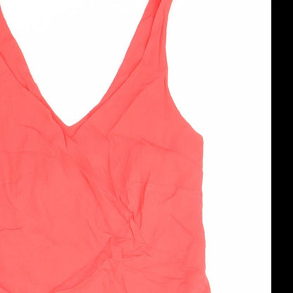 Womens UK Size 14 Stradivarius Pink Basic Tank