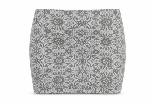 Silence + Noise Womens Grey Geometric Cotton Bandage Skirt Size S