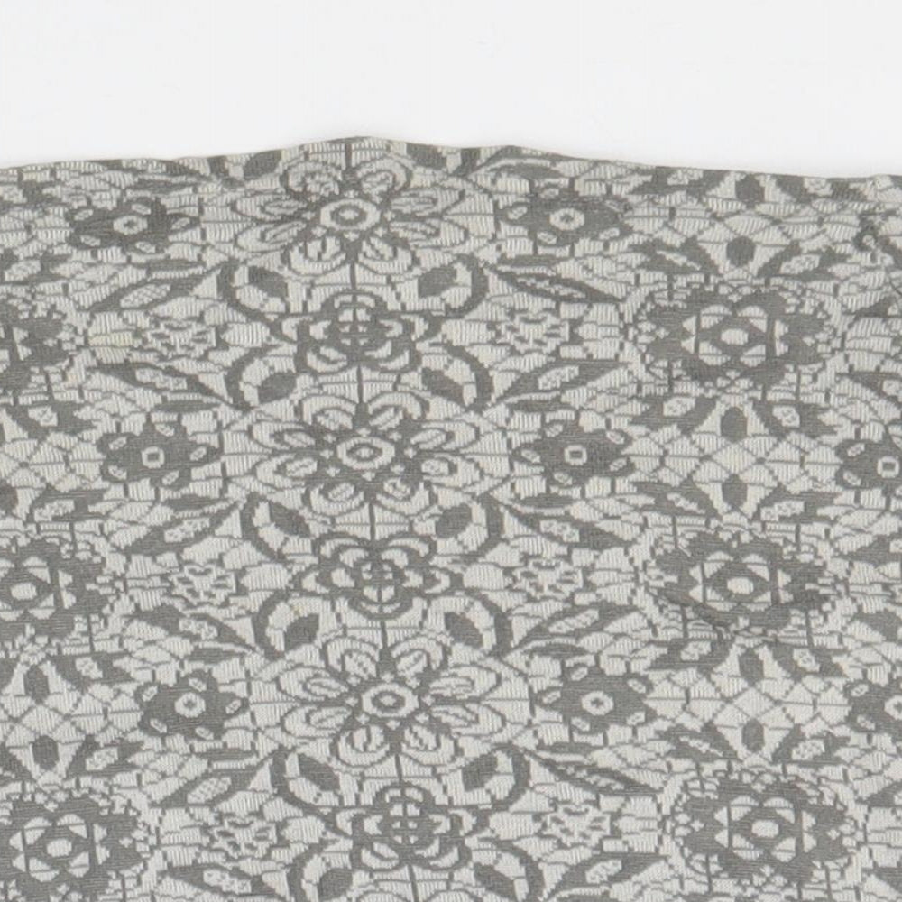 Silence + Noise Womens Grey Geometric Cotton Bandage Skirt Size S