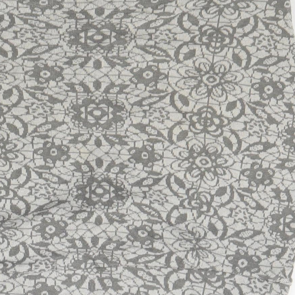 Silence + Noise Womens Grey Geometric Cotton Bandage Skirt Size S