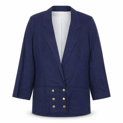 Top Notch Womens Blue Polyester Jacket Suit Jacket Size 6