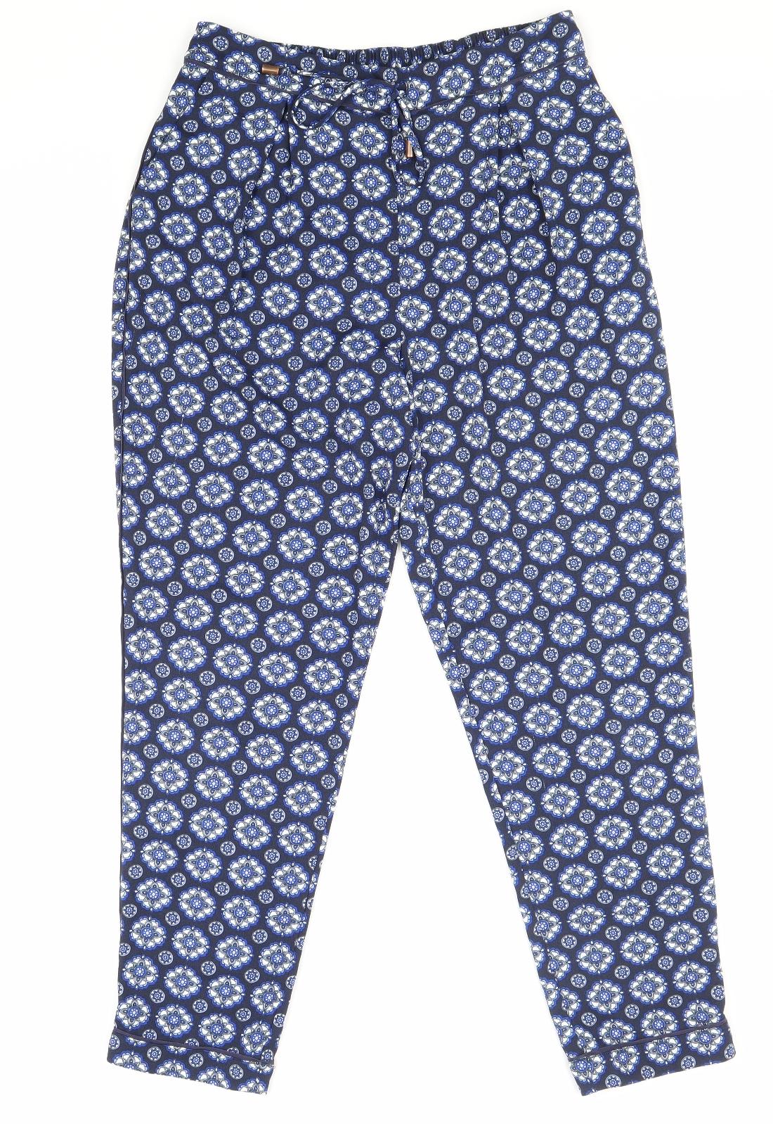 Womens UK Size 10 Phase Eight Regular Fit  Blue Trousers
