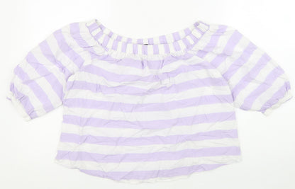 Womens UK Size 8 Marks and Spencer Purple Basic Blouse