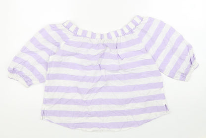Womens UK Size 8 Marks and Spencer Purple Basic Blouse