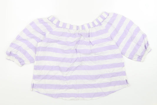 Womens UK Size 8 Marks and Spencer Purple Basic Blouse