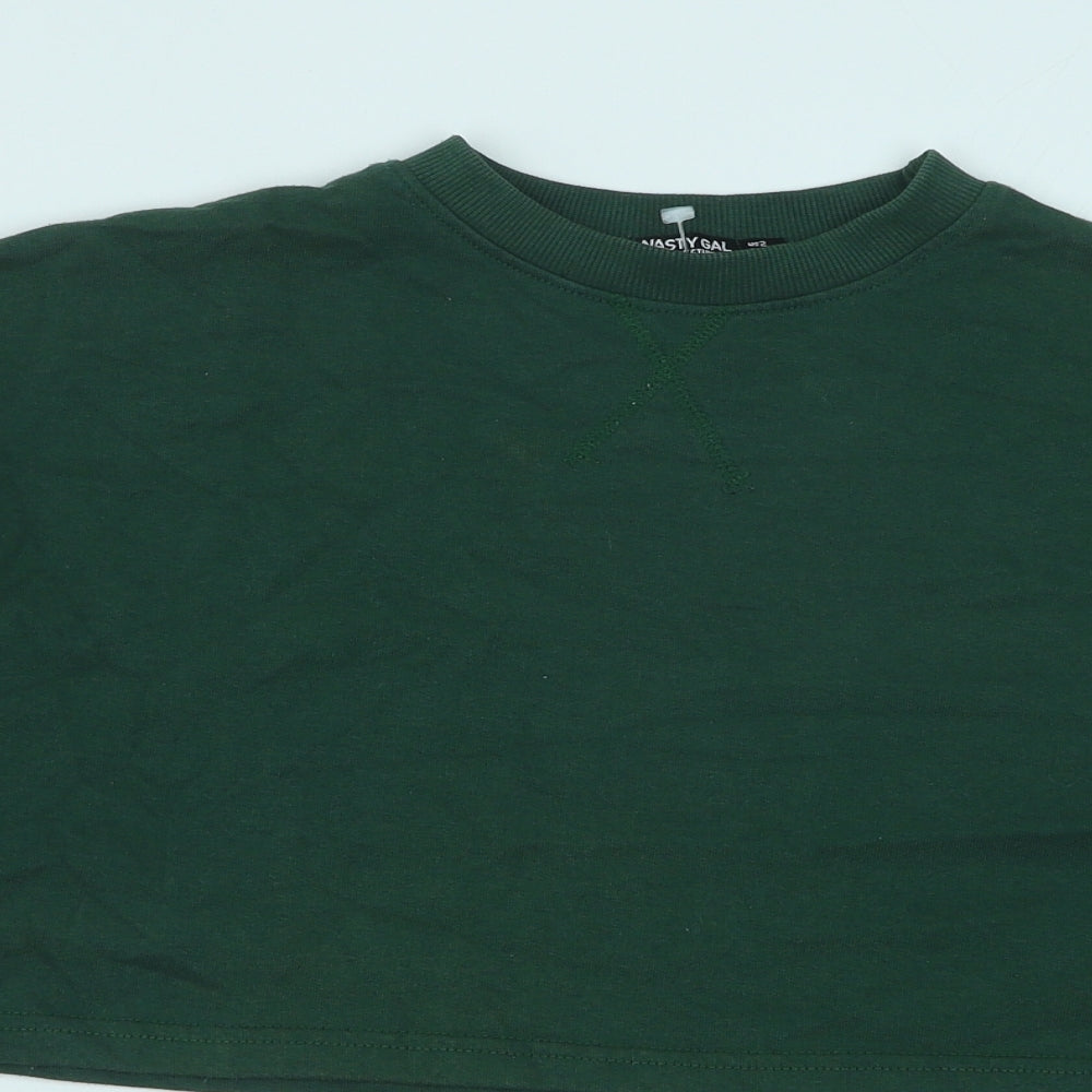 Nasty Gal Womens Green Polyester Pullover Sweatshirt Size 6 Pullover - Cropped