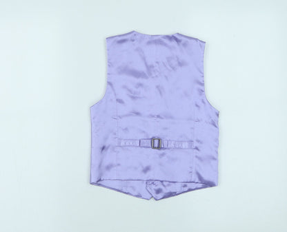 Monsoon Boys Purple Geometric Jacket Waistcoat Size 7 Years Button