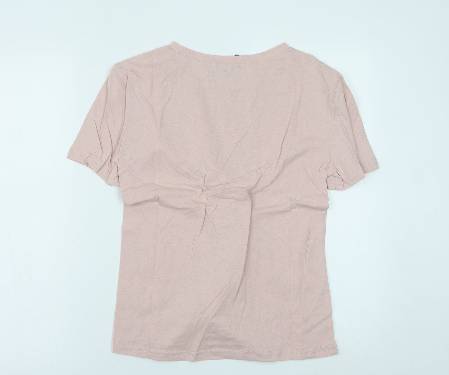 Womens UK Size S Eight Pink Basic T-Shirt