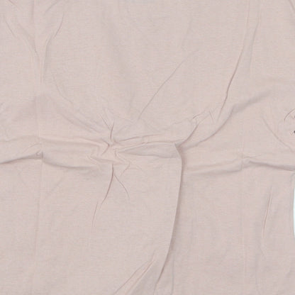 Womens UK Size S Eight Pink Basic T-Shirt
