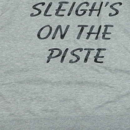 H&M Womens Grey Cotton Pullover Sweatshirt Size M Pullover - Christmas Jumper