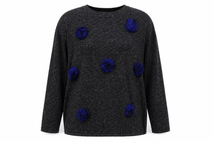 Zara Womens Grey Cotton Pullover Sweatshirt Size M Pullover