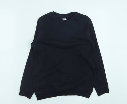 TU Boys Blue Cotton Pullover Sweatshirt Size 9 Years Pullover
