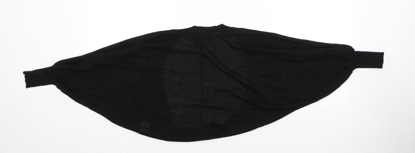 Womens UK Size 8 Dorothy Perkins Black Shrug Jumper