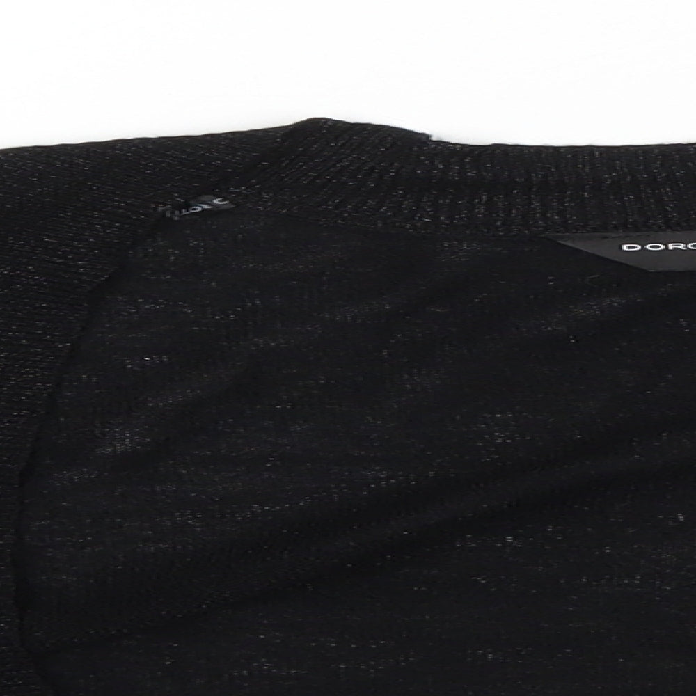 Womens UK Size 8 Dorothy Perkins Black Shrug Jumper