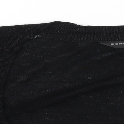 Womens UK Size 8 Dorothy Perkins Black Shrug Jumper