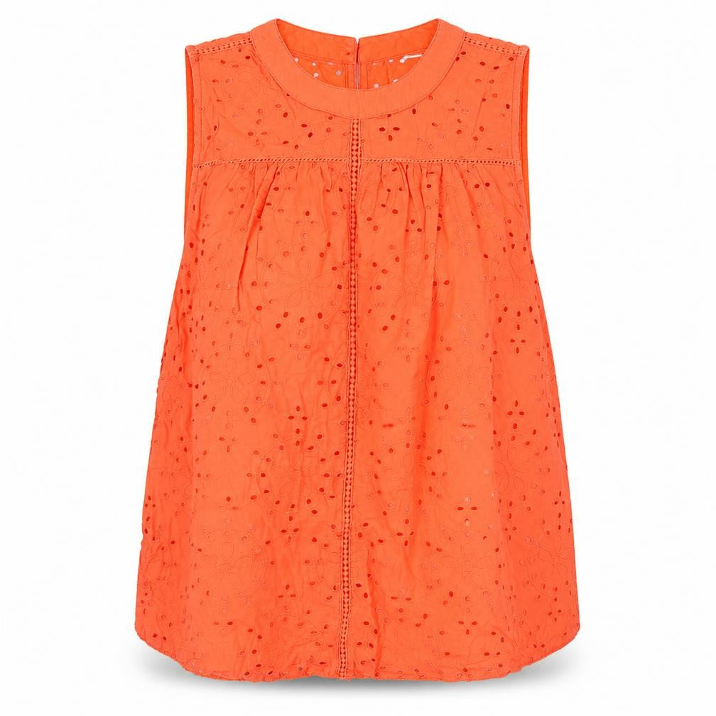 Womens UK Size 10 TU Orange Basic Blouse
