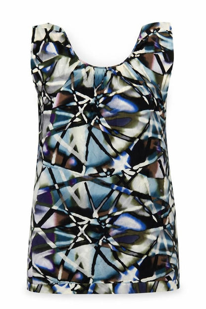 Warehouse Womens Multicoloured Geometric Polyester Shift Size 14 Scoop Neck Pullover
