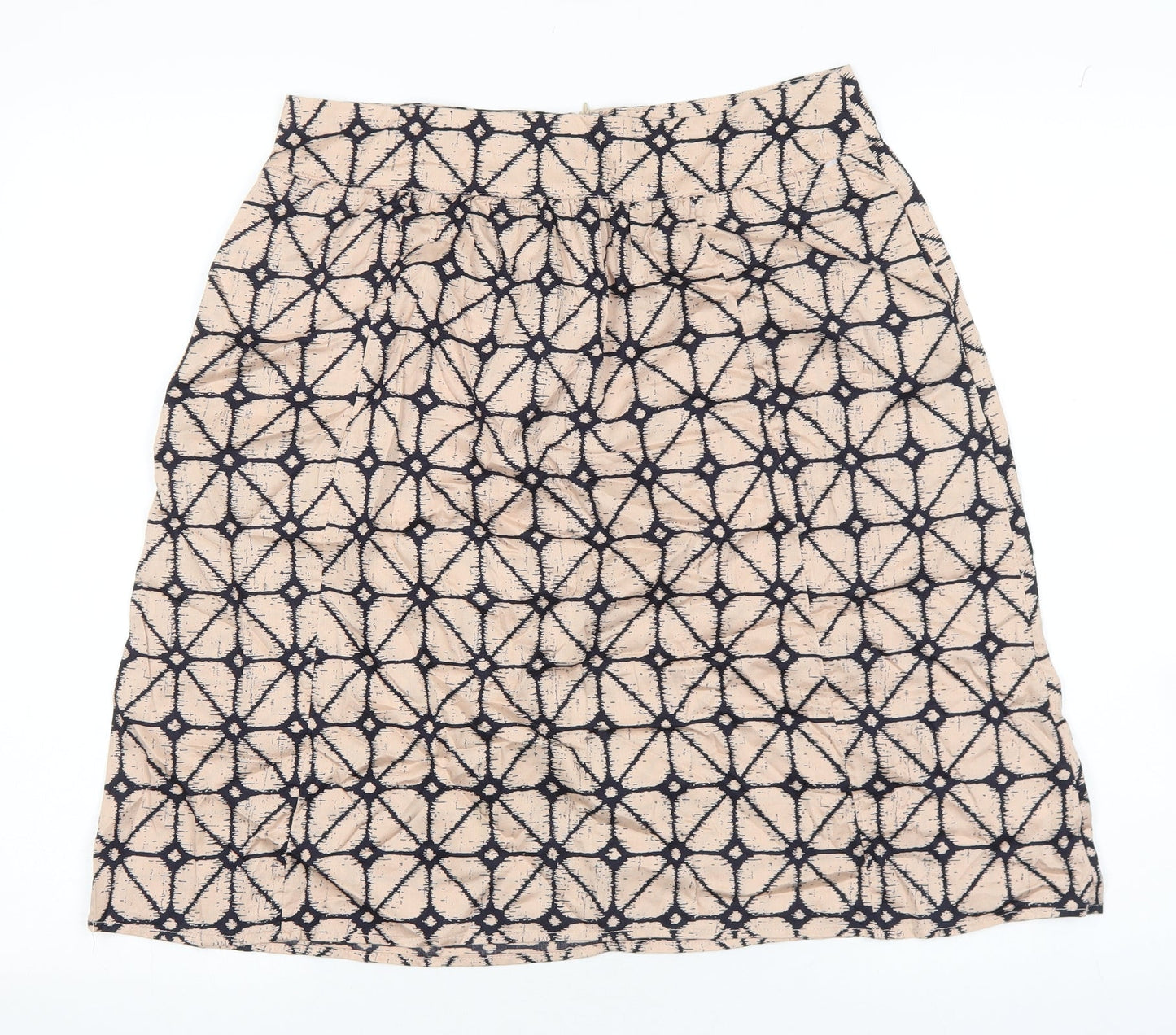 Gap Womens Pink Geometric Cotton A-Line Skirt Size 10 Zip
