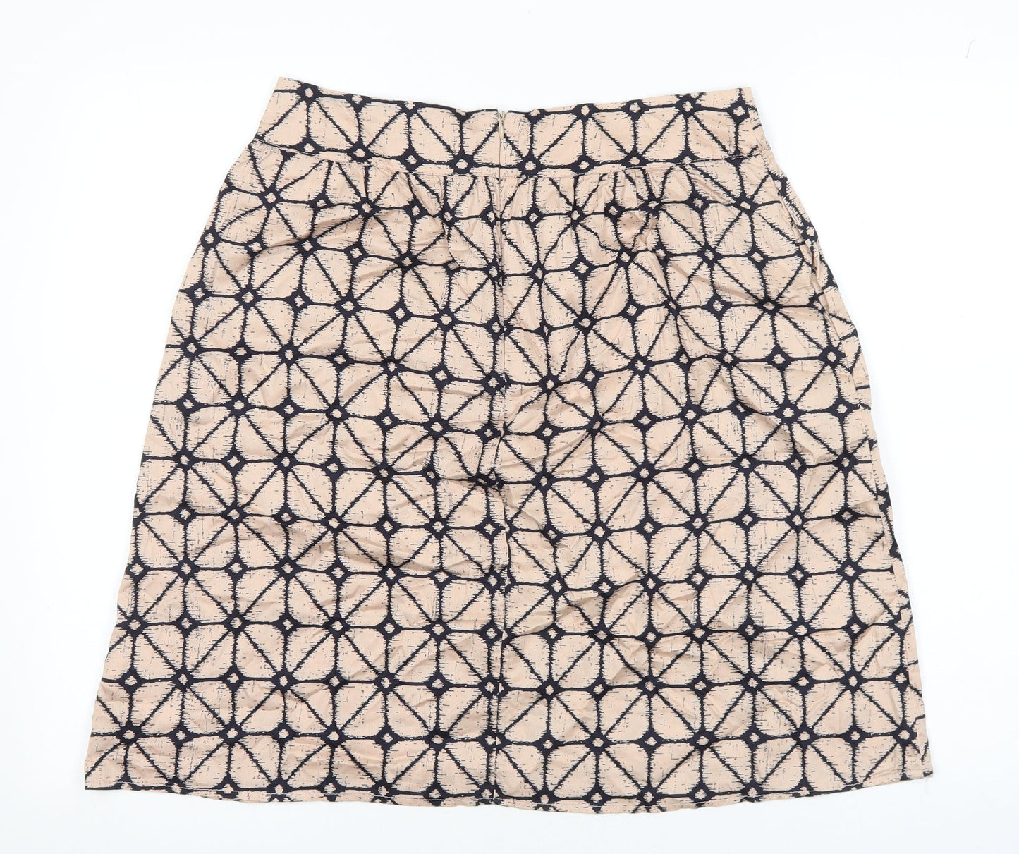 Gap Womens Pink Geometric Cotton A-Line Skirt Size 10 Zip