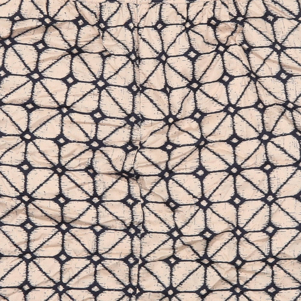 Gap Womens Pink Geometric Cotton A-Line Skirt Size 10 Zip