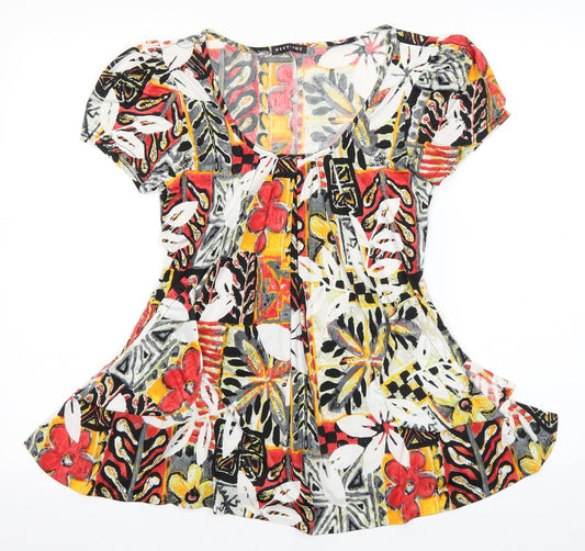 Womens UK Size 10 West One Multicoloured Basic Blouse