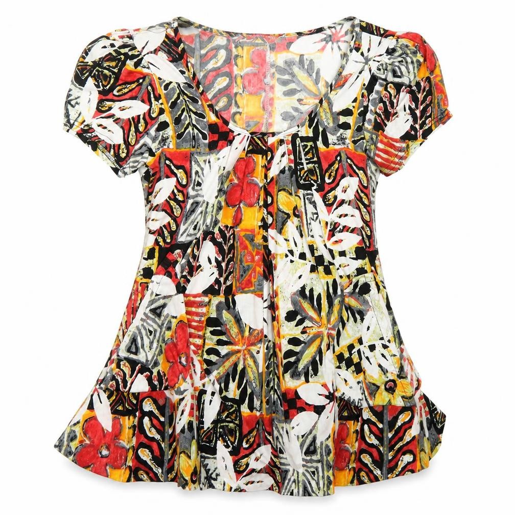 Womens UK Size 10 West One Multicoloured Basic Blouse