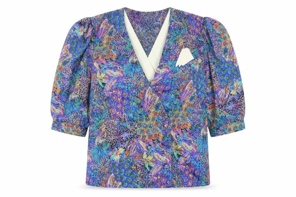 Womens UK Size 16 Berkertex Multicoloured Basic Blouse