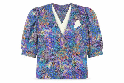 Womens UK Size 16 Berkertex Multicoloured Basic Blouse