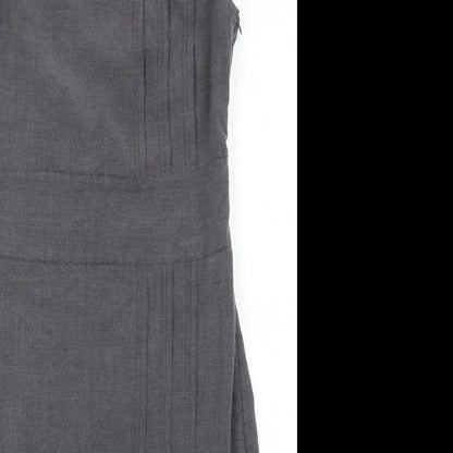 Et vous Womens Grey Viscose A-Line Size 10 Sweetheart Zip