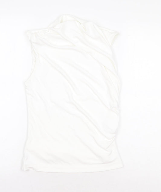 Womens UK Size XS Zara White Basic Blouse