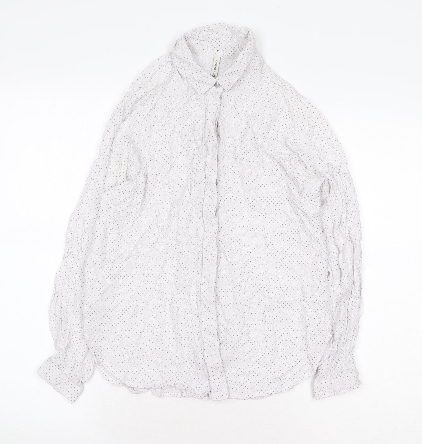 Womens UK Size S Stradivarius White Basic Blouse