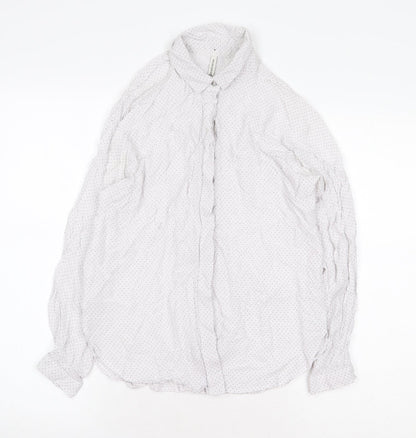 Womens UK Size S Stradivarius White Basic Blouse