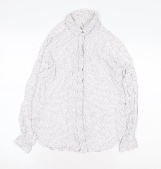 Womens UK Size S Stradivarius White Basic Blouse