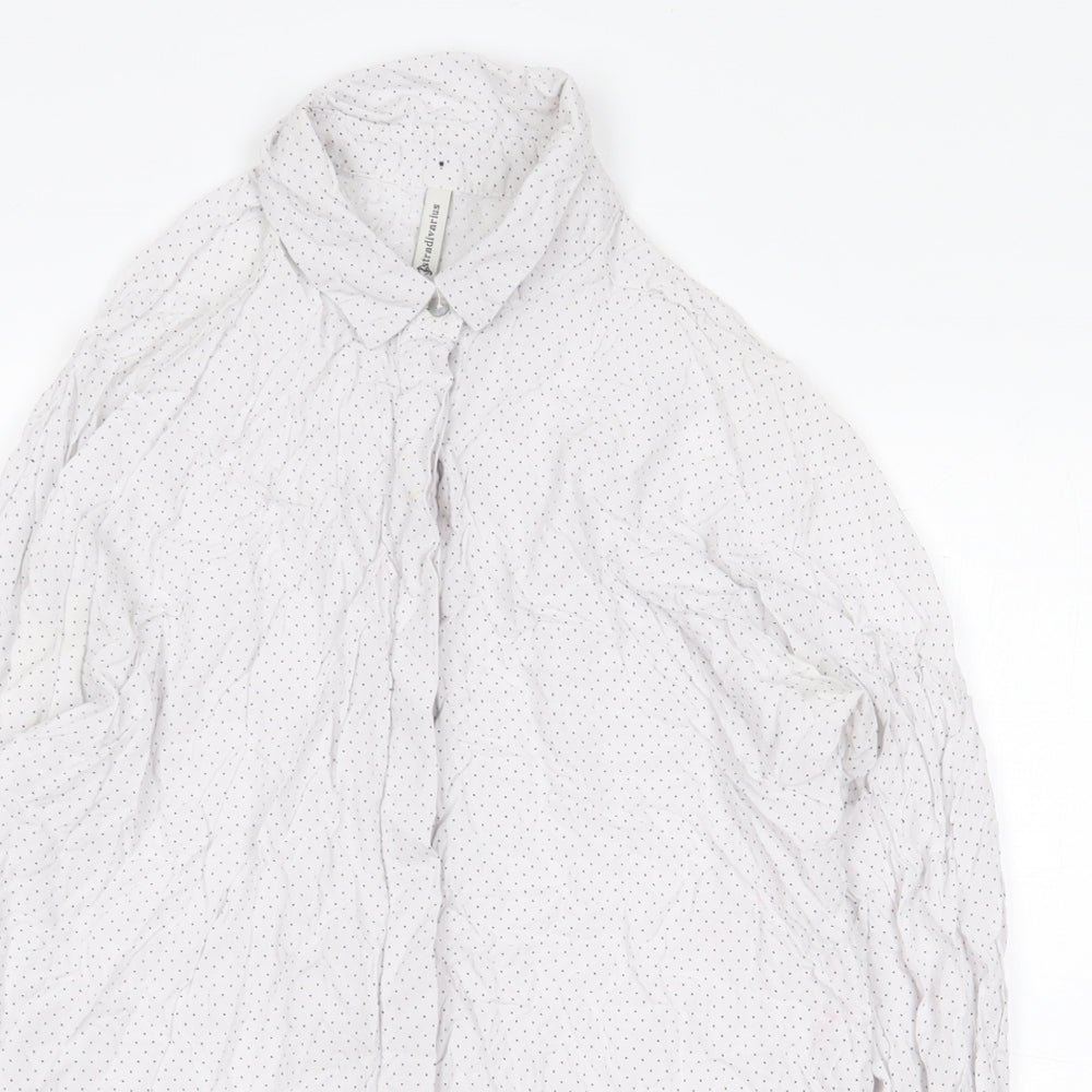Womens UK Size S Stradivarius White Basic Blouse