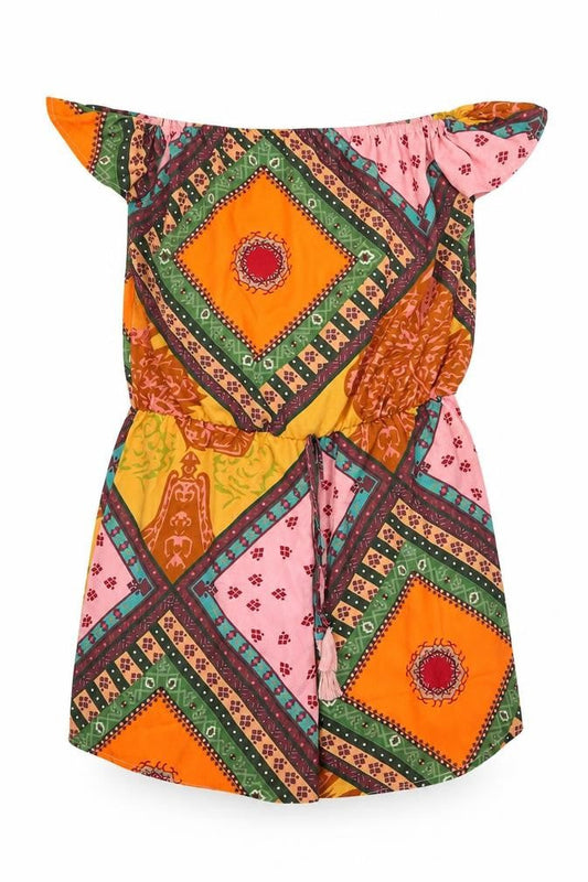 Womens UK Size S Preworn One-Piece Multicoloured Playsuit