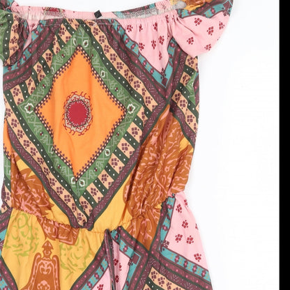 Womens UK Size S Preworn One-Piece Multicoloured Playsuit