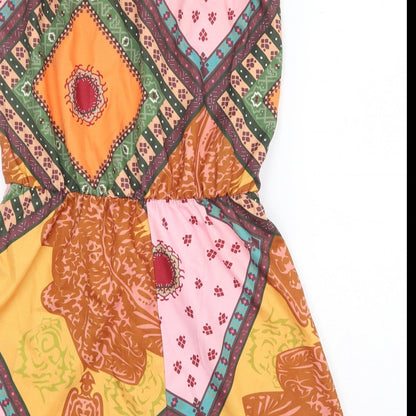 Womens UK Size S Preworn One-Piece Multicoloured Playsuit