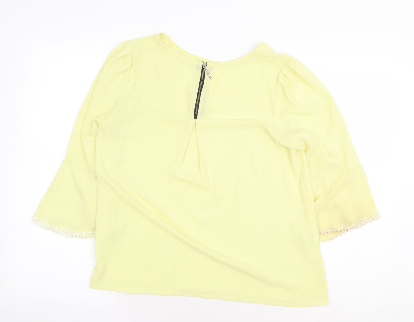 Womens UK Size M Preworn Yellow Basic Blouse