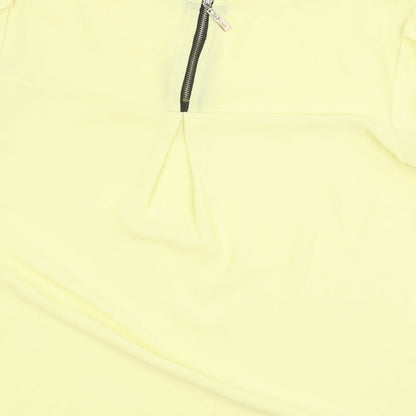 Womens UK Size M Preworn Yellow Basic Blouse