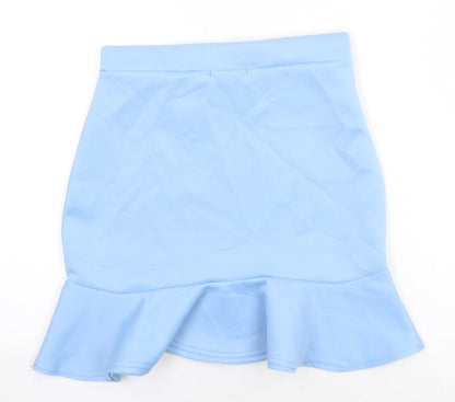 In the Style Womens Blue Polyester Bandage Skirt Size 10