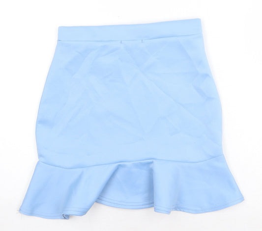 In the Style Womens Blue Polyester Bandage Skirt Size 10