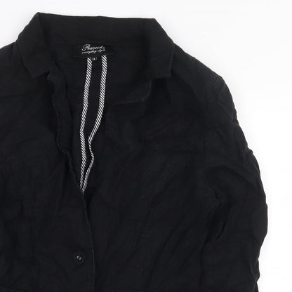 Peacocks Womens Black Jacket Size 14 Button