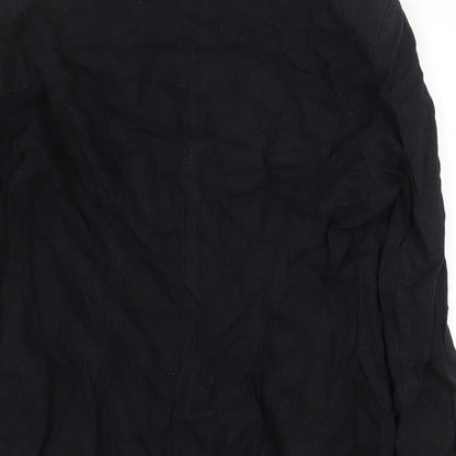 Peacocks Womens Black Jacket Size 14 Button
